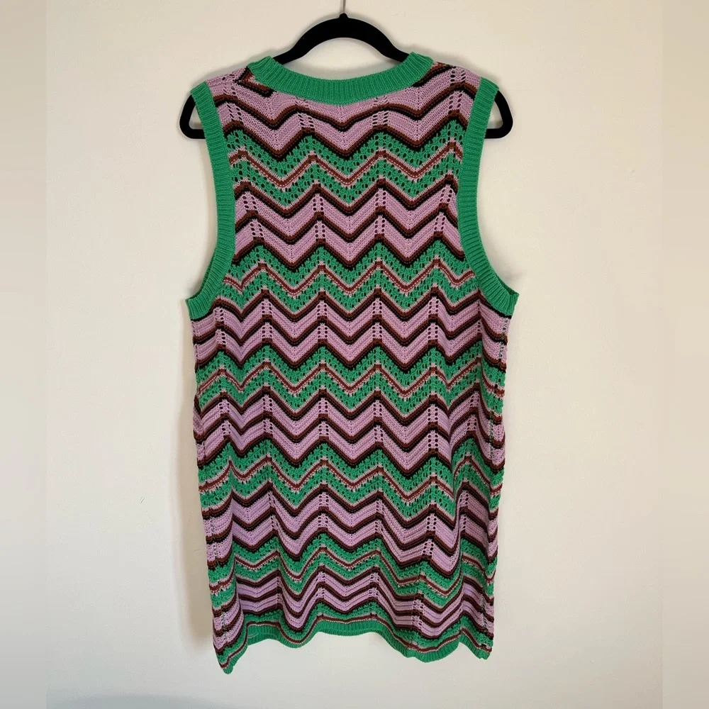 Knit mini tank dress - chevron stripe - Size US 10 - Picture 5 of 5